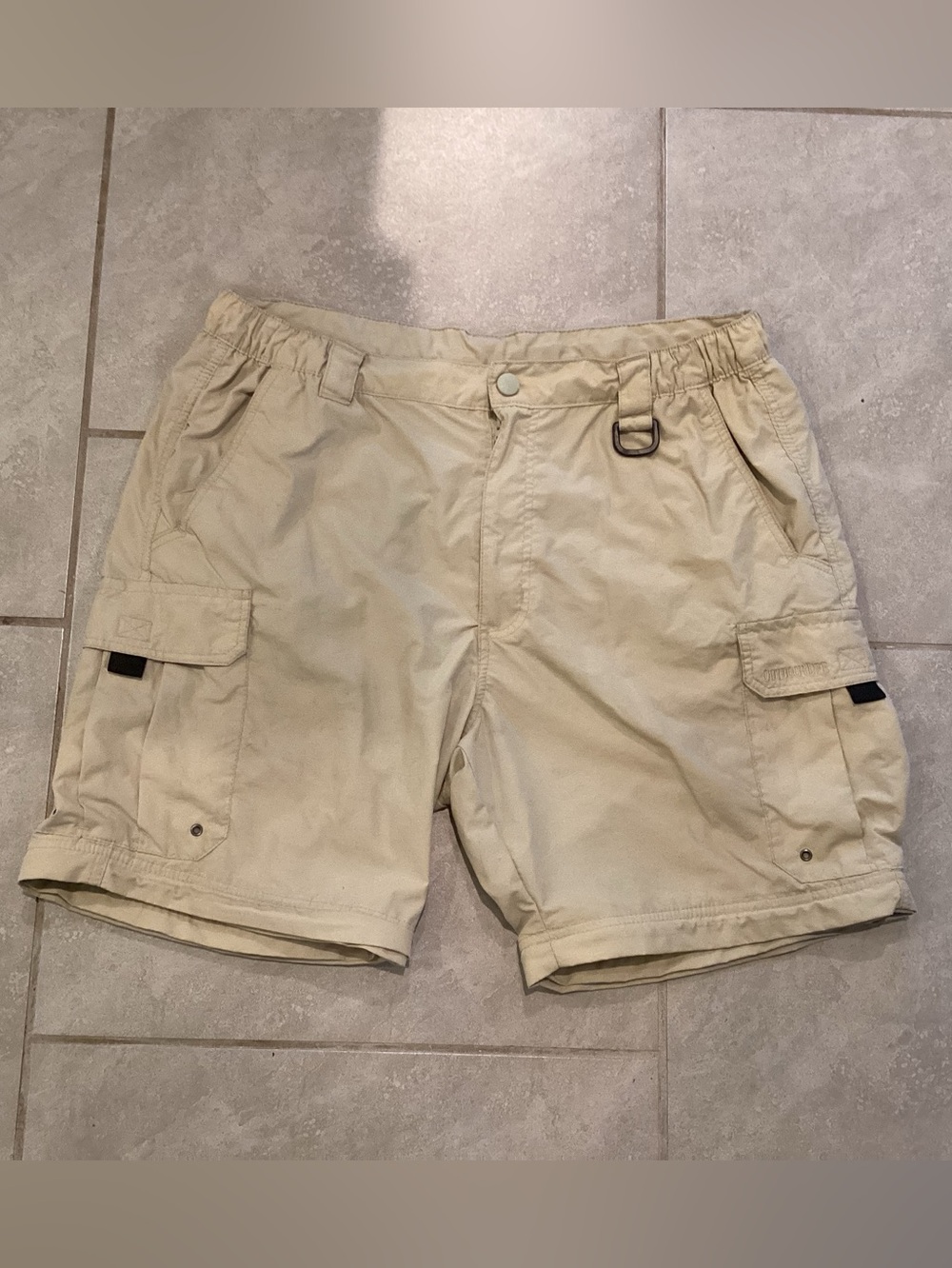 Outdoor Life Tan Cargo Shorts with Utility D-ring